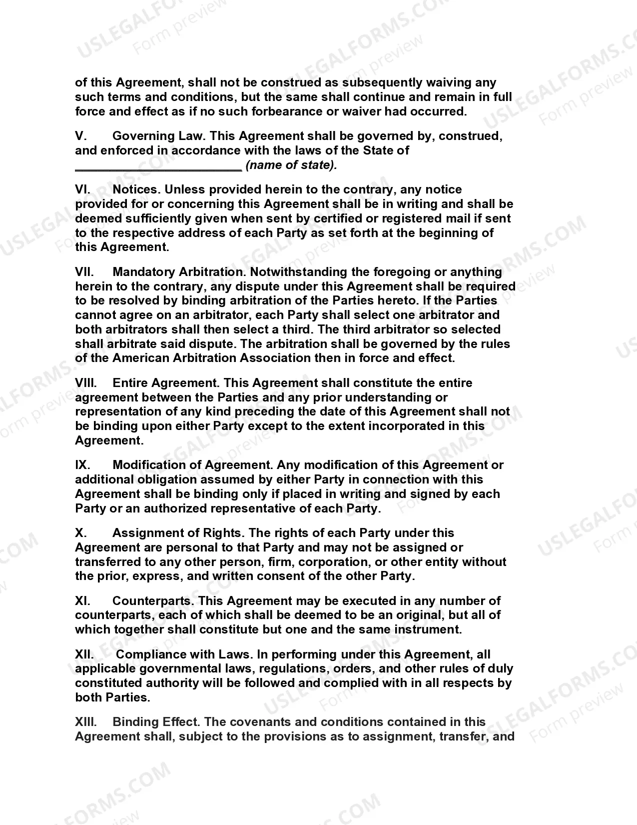 Preview Extension of Trust Agreement