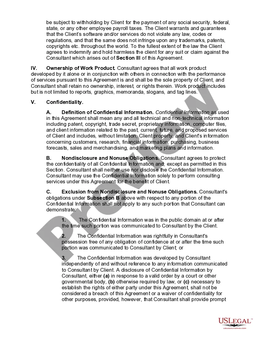 Get Contract for Consulting Services Regarding Software Preview Contract for Consulting Services Regarding Software