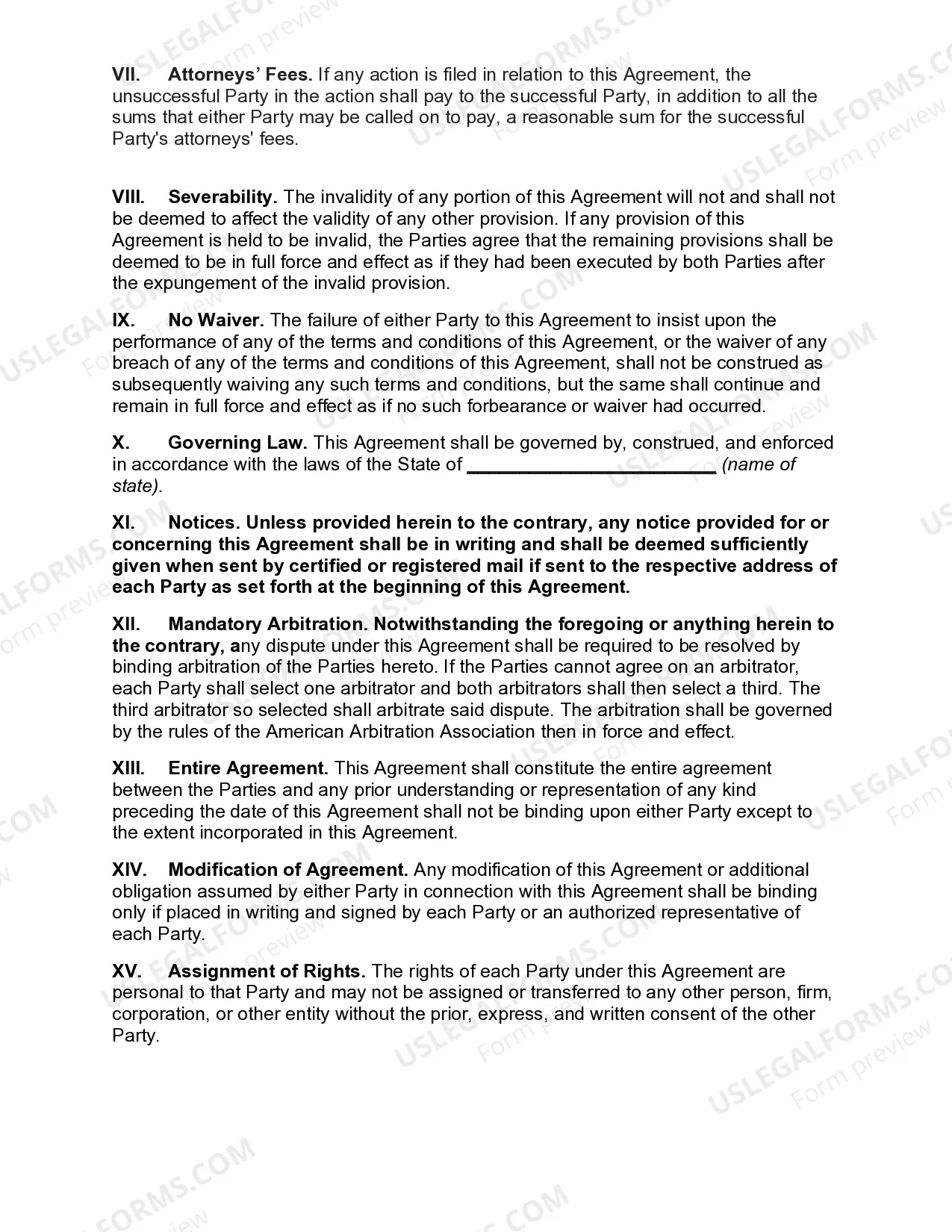 Preview Agreement to Make Exchange with Detailed Terms and Conditions