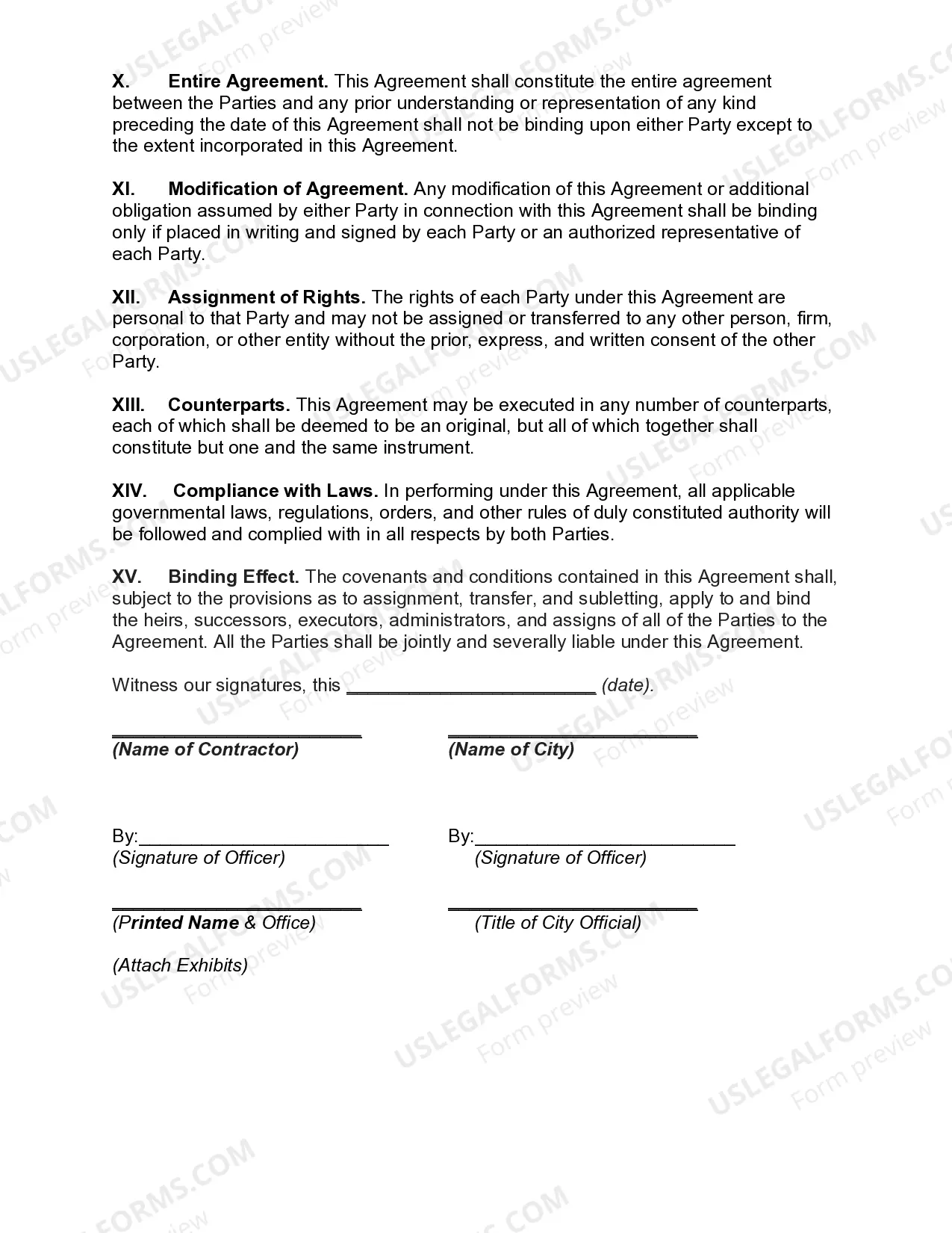 Preview Agreement to Maintain Street Lighting System
