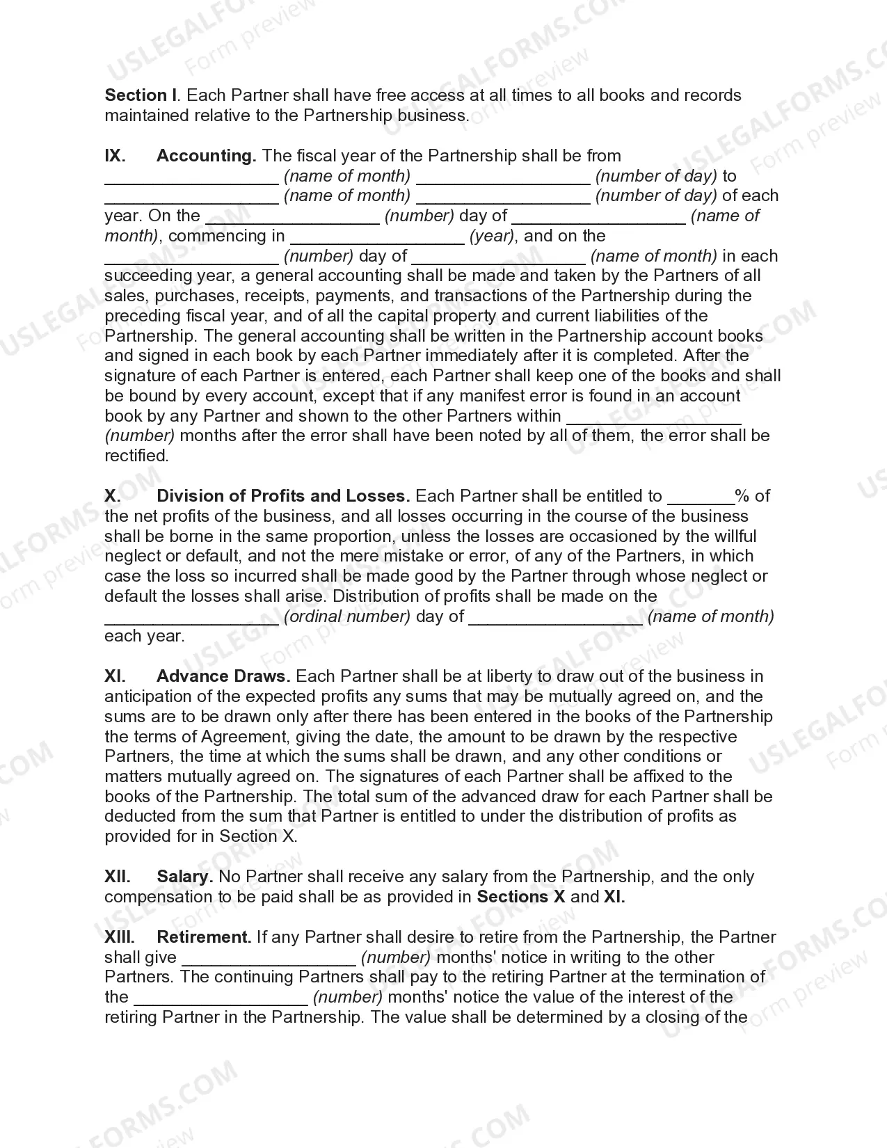 Preview Commercial Partnership Agreement with Classification of Partners as Active Partners, Advisory Partners, or Estate Partners
