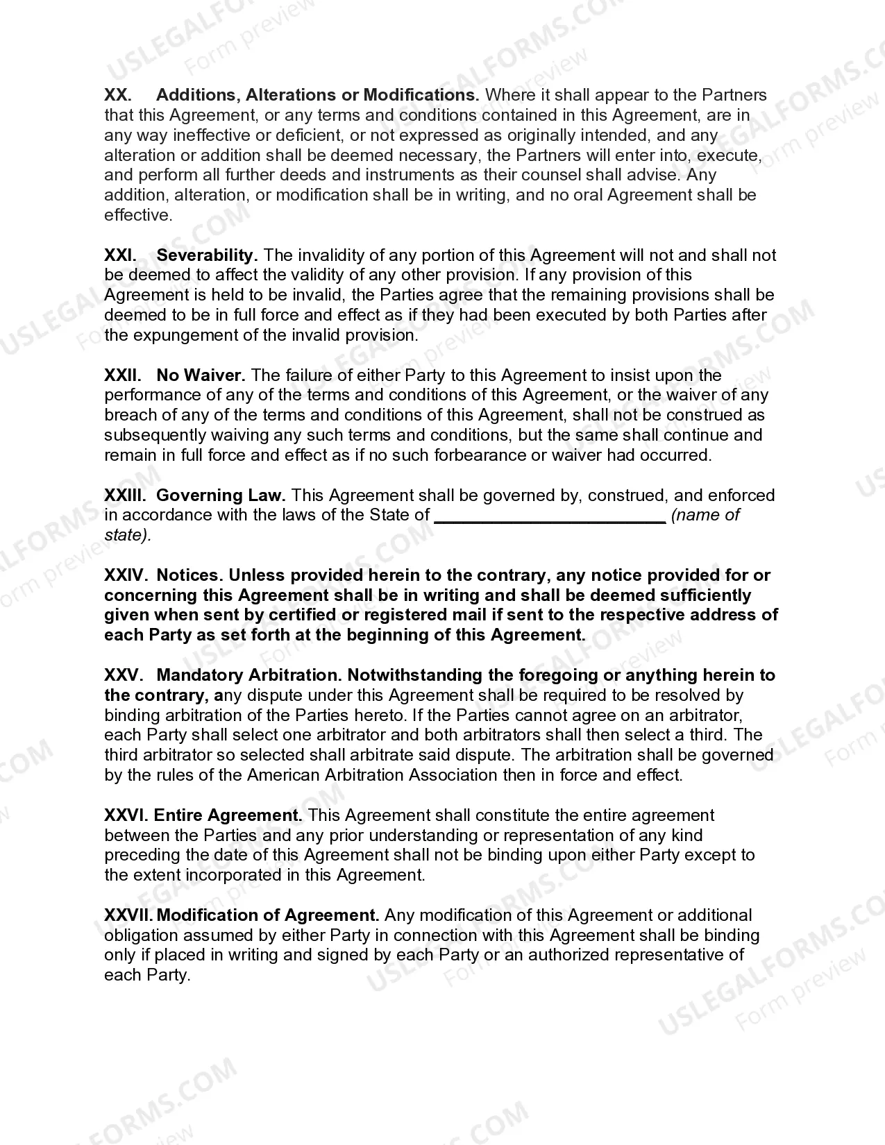 Preview Commercial Partnership Agreement with Classification of Partners as Active Partners, Advisory Partners, or Estate Partners
