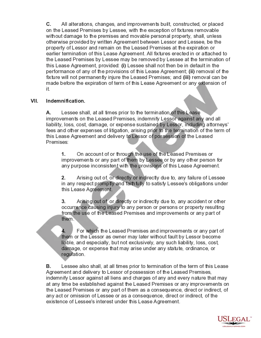 Preview Lease of Unfurnished House with Improvements Anticipated by Lessor