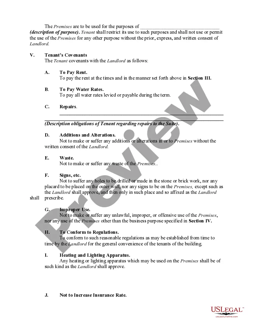 Get Short Form Lease of Office Space Preview Short Form Lease of Office Space