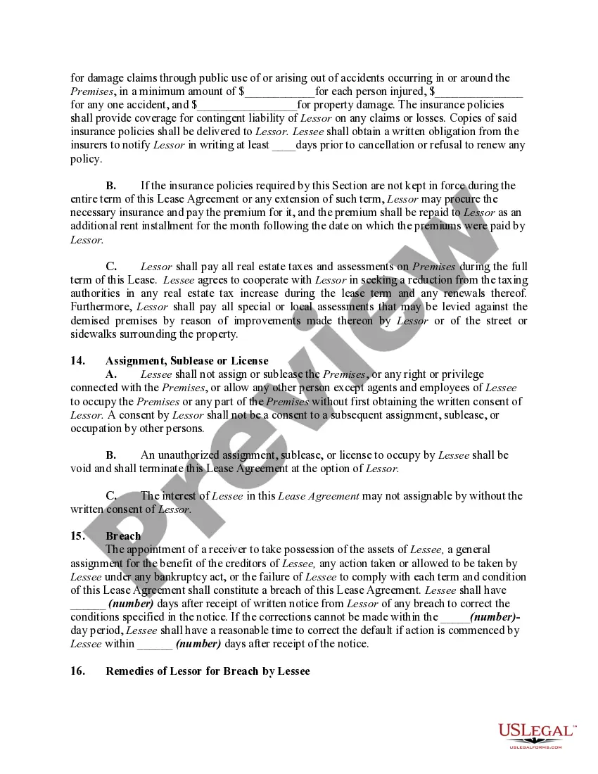 Get Agreement to Lease Commercial Property with Option to Purchase at End of Lease Term - Lease or Rent to Own Preview Agreement to Lease Commercial Property with Option to Purchase at End of Lease Term - Lease or Rent to Own