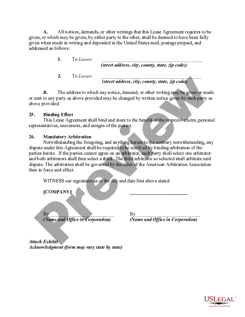 Get Agreement to Lease Commercial Property with Option to Purchase at End of Lease Term - Lease or Rent to Own Preview Agreement to Lease Commercial Property with Option to Purchase at End of Lease Term - Lease or Rent to Own