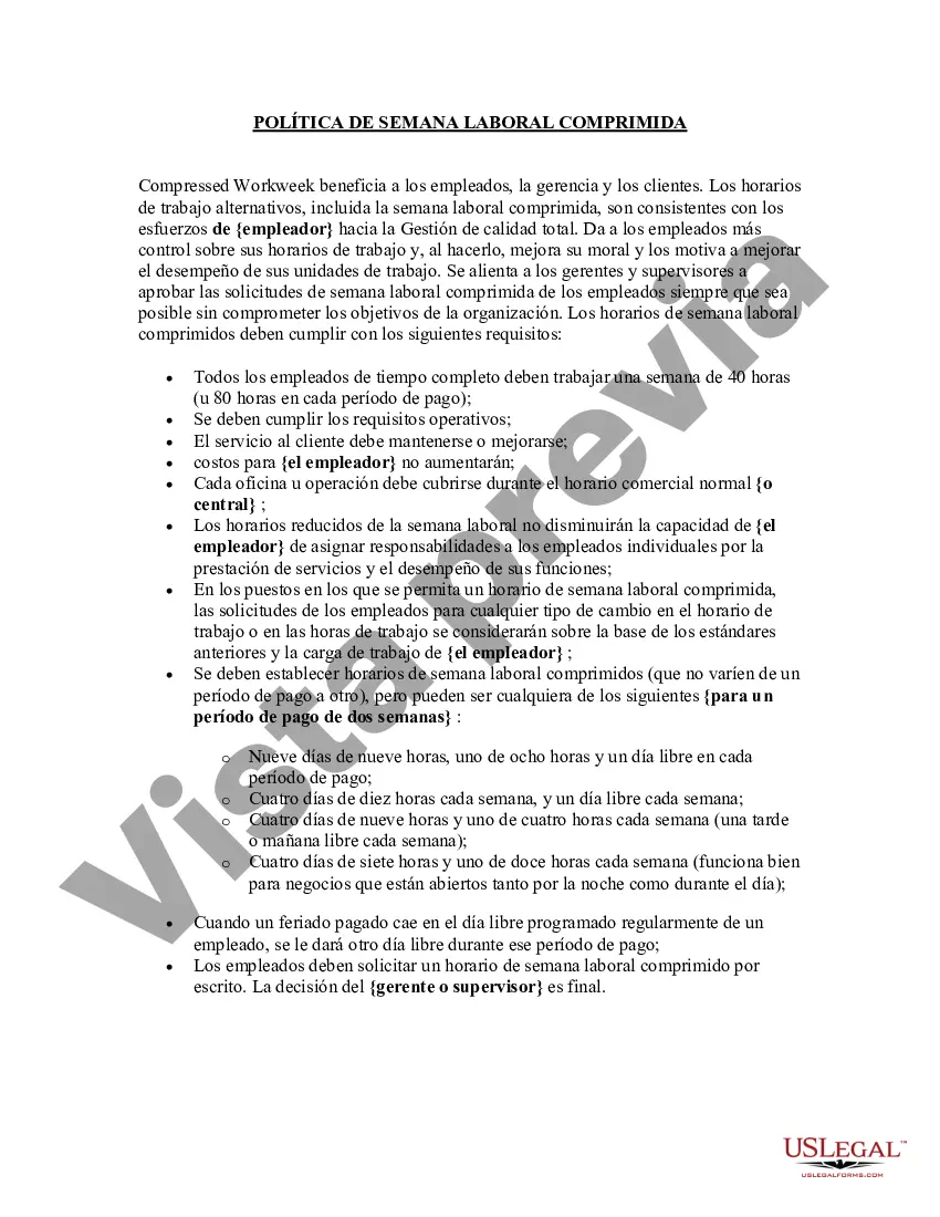 Preview Política de Semana Laboral Comprimida