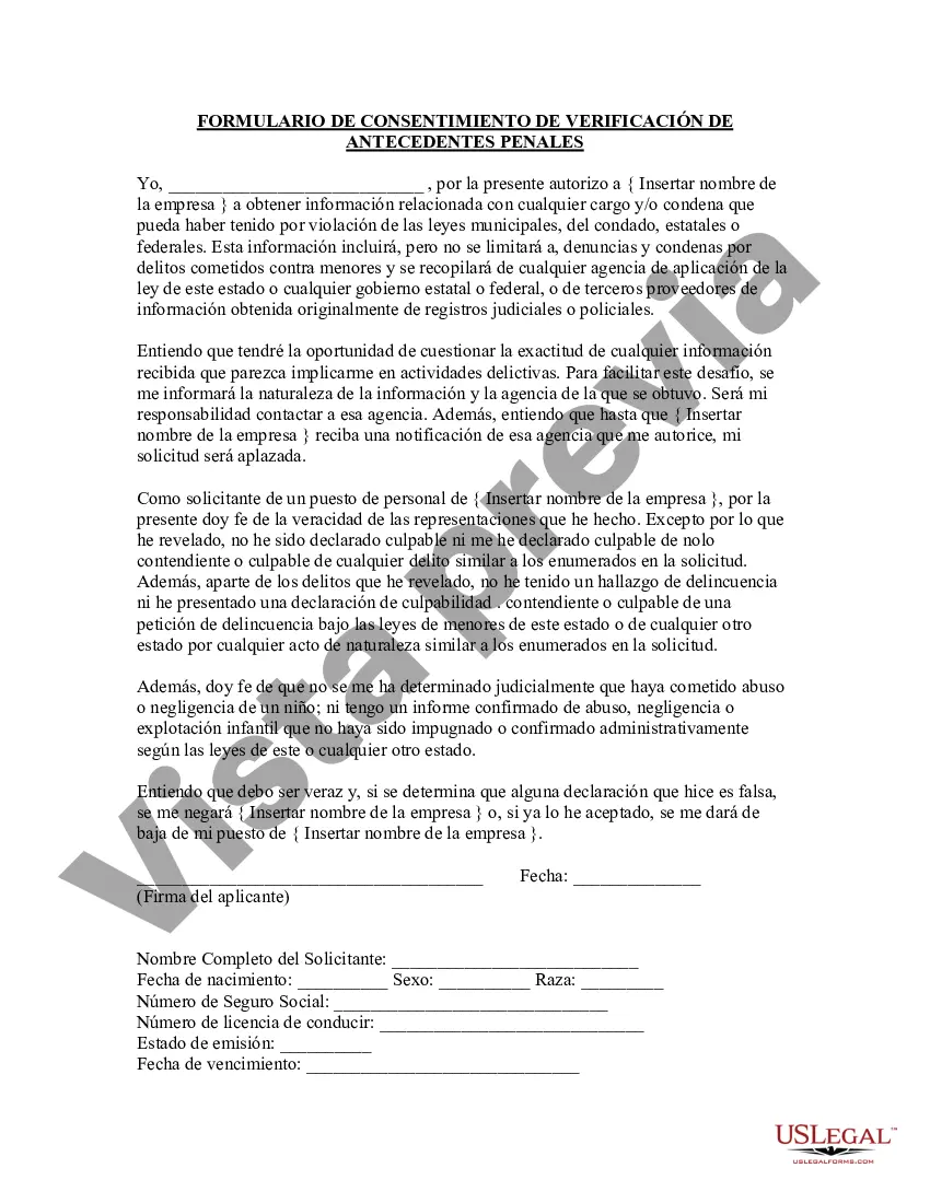 Preview Formulario de consentimiento para la verificación de antecedentes penales
