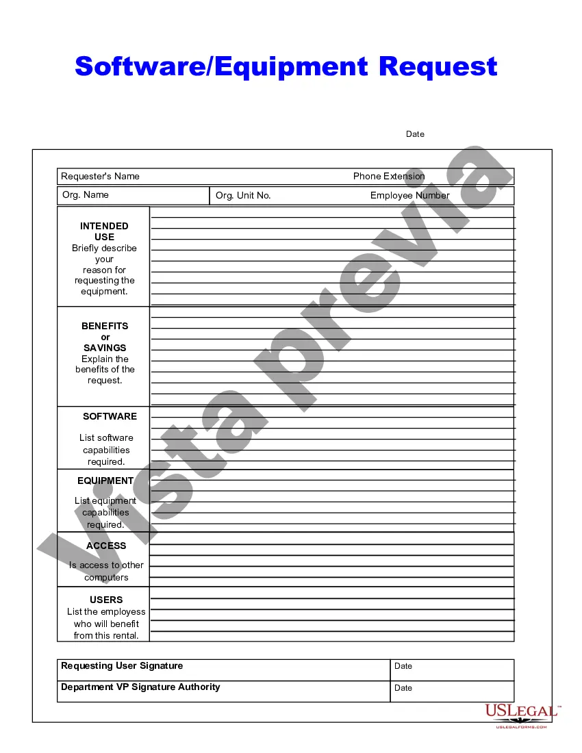 Preview Solicitud de equipo de software