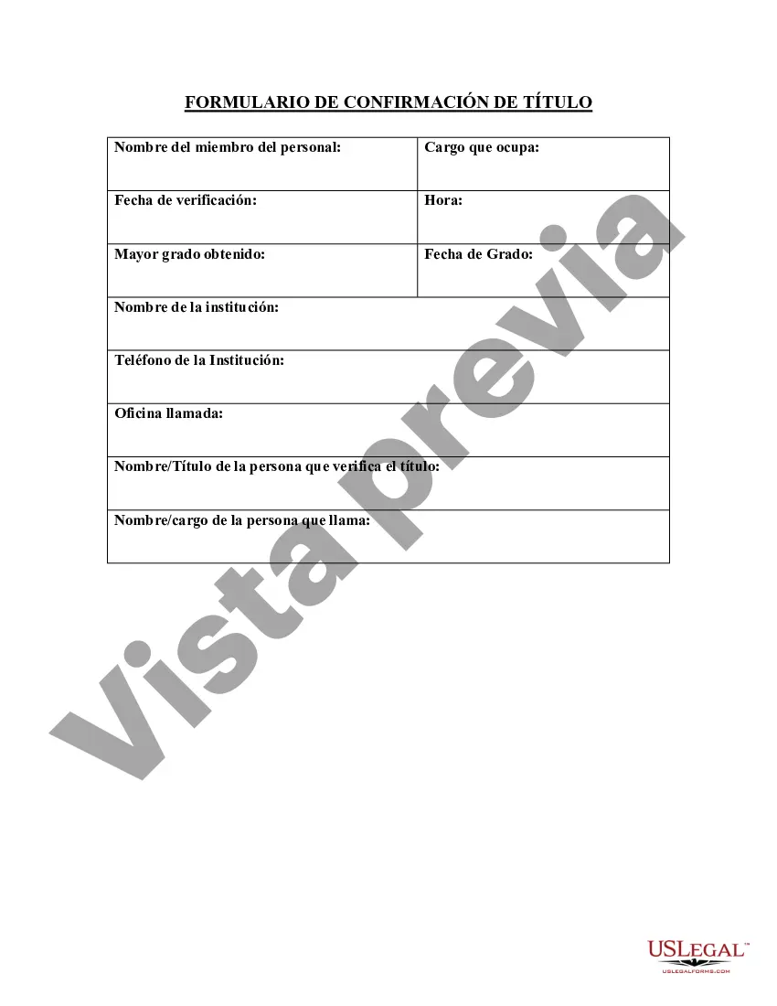 Preview Formulario de Confirmación de Grado