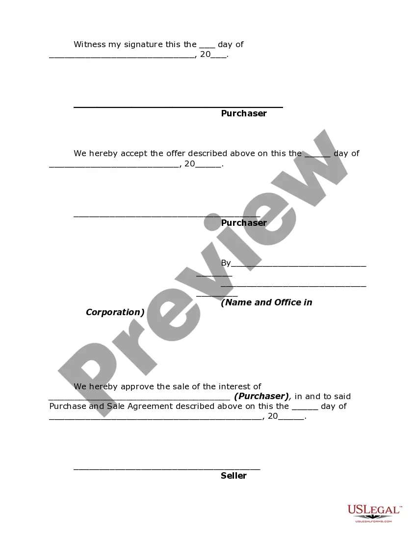 Preview Offer to Purchase Real Estate Purchase and Sale Agreement