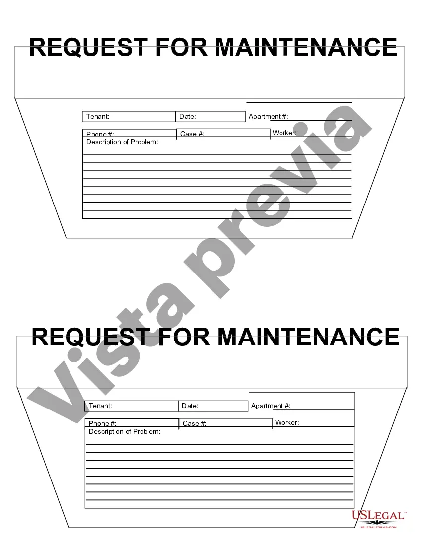 Preview Solicitud de Mantenimiento