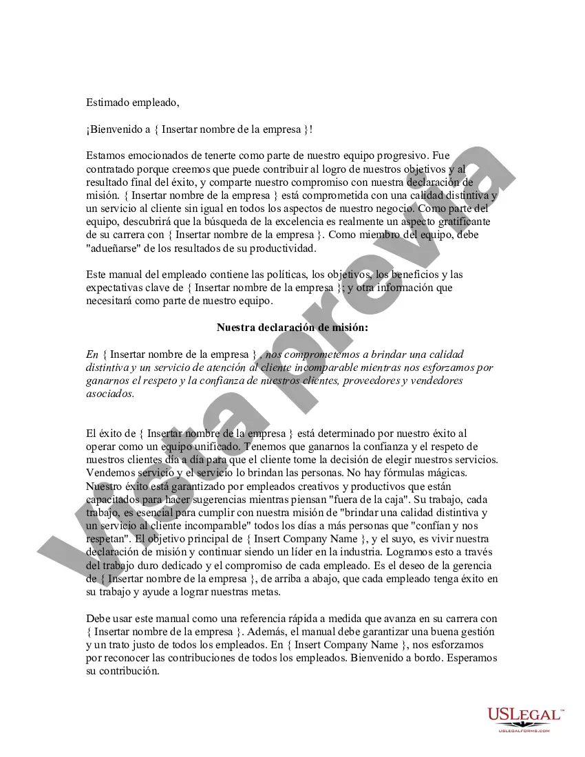 Get Manual del empleado Introducción Preview Manual del empleado Introducción