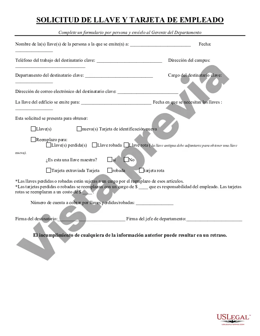 Preview Solicitud de llave y tarjeta de empleado