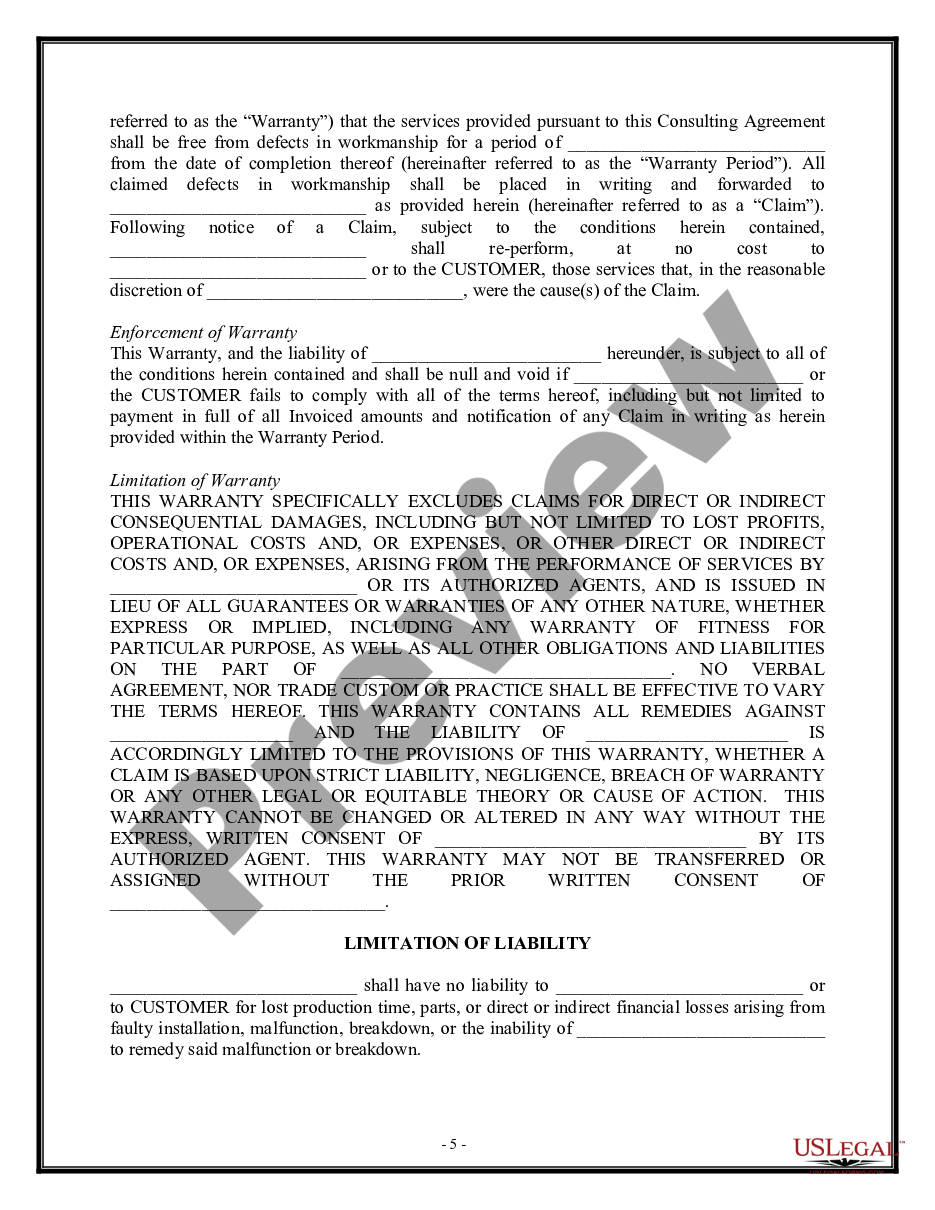 page 4 Self-Employed Independent Contractor Consulting Agreement - Detailed preview