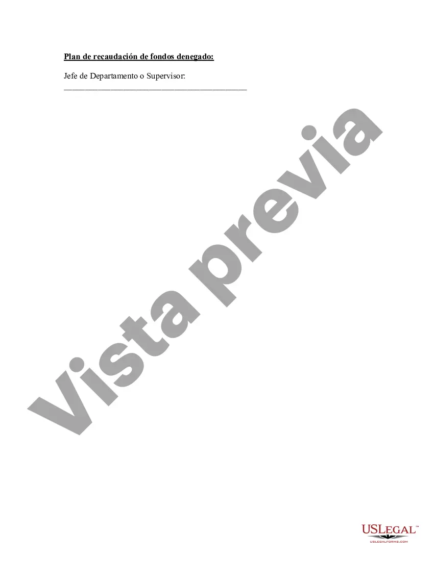 Preview Formulario de aprobación de actividad de recaudación de fondos