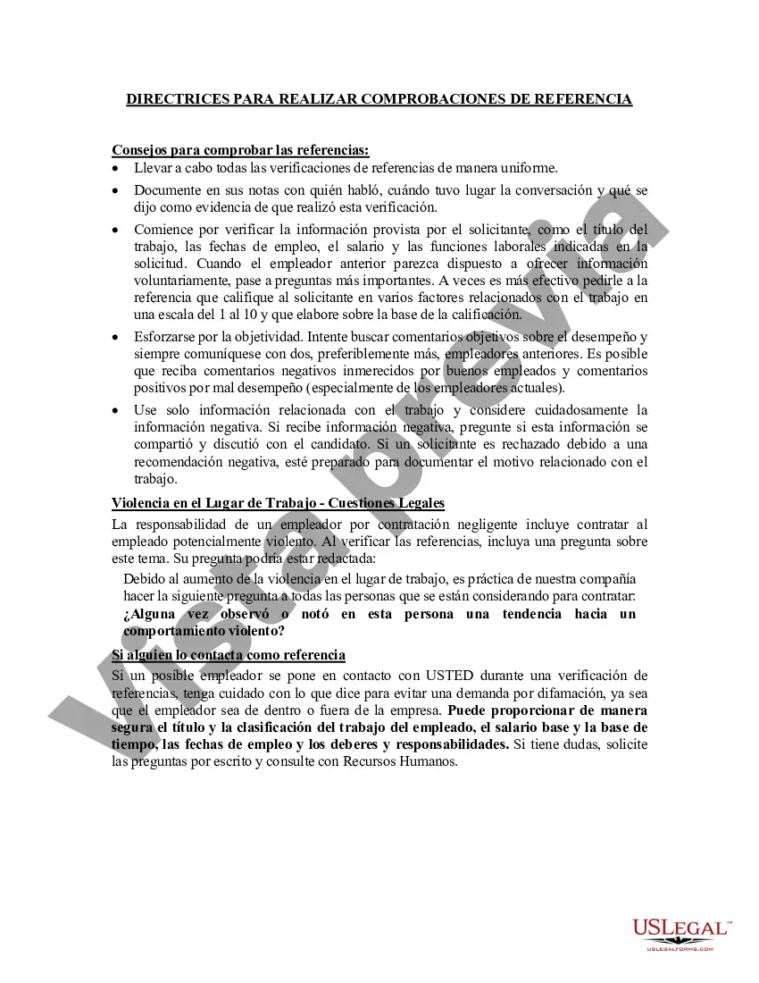 Preview Directrices para realizar verificaciones de referencia