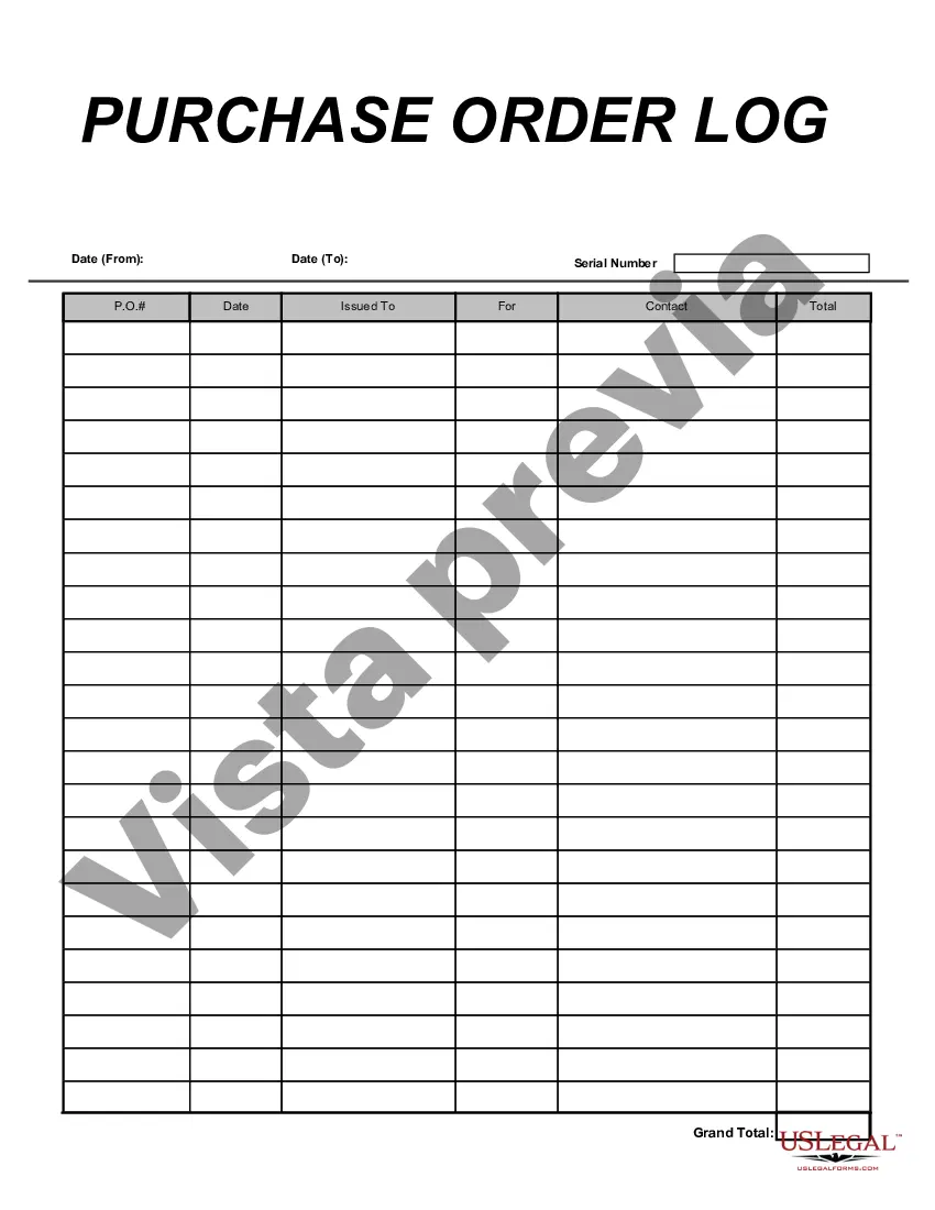 Preview Registro de órdenes de compra