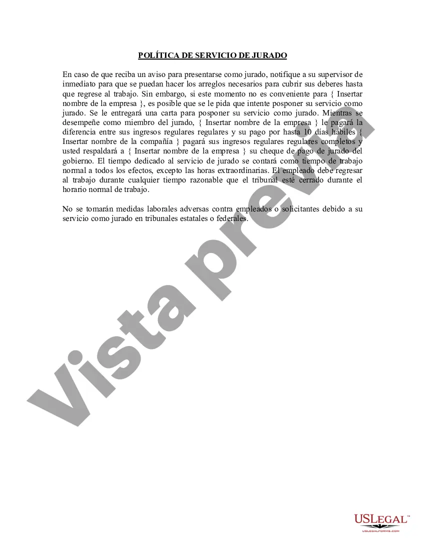 Preview Política de servicio de jurado