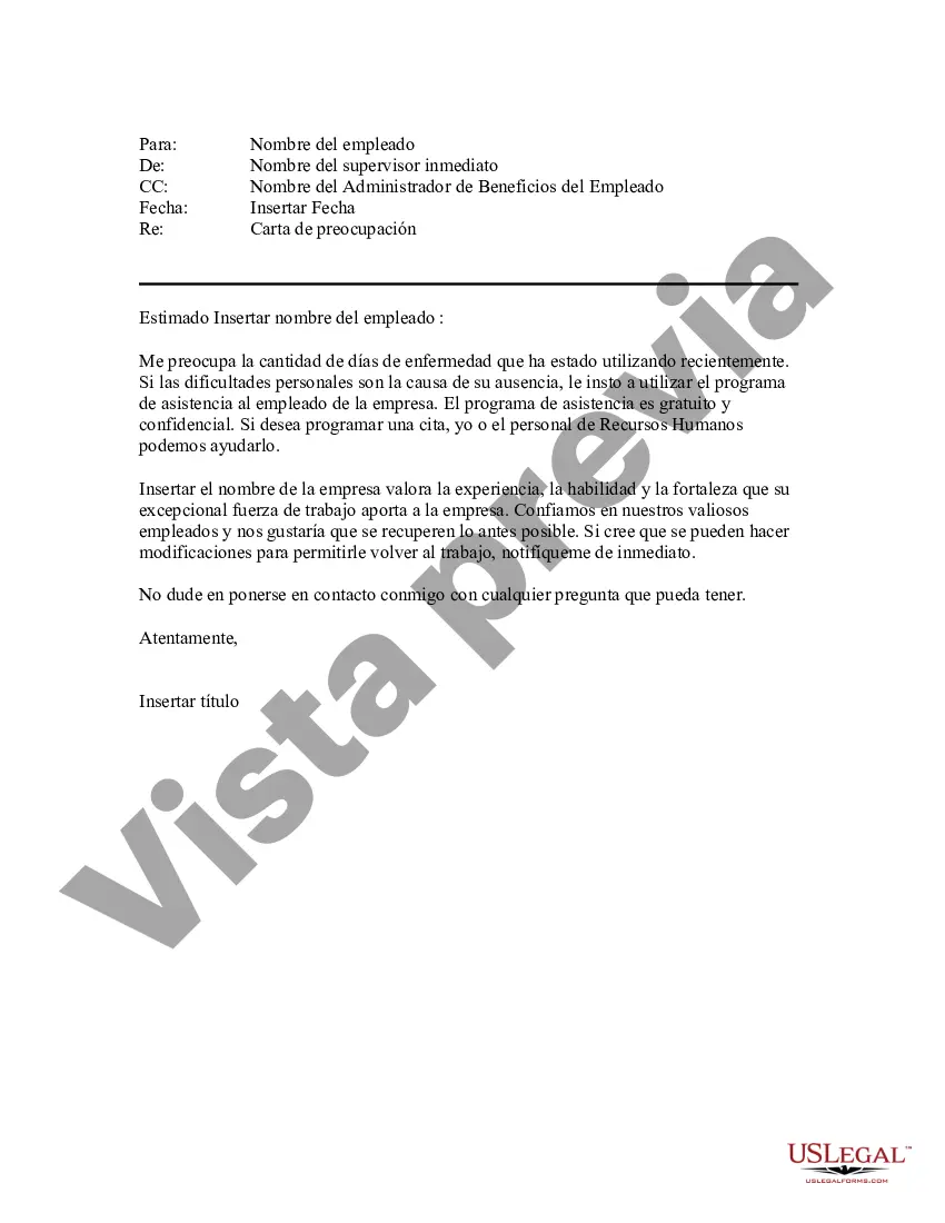 Preview Carta de preocupación