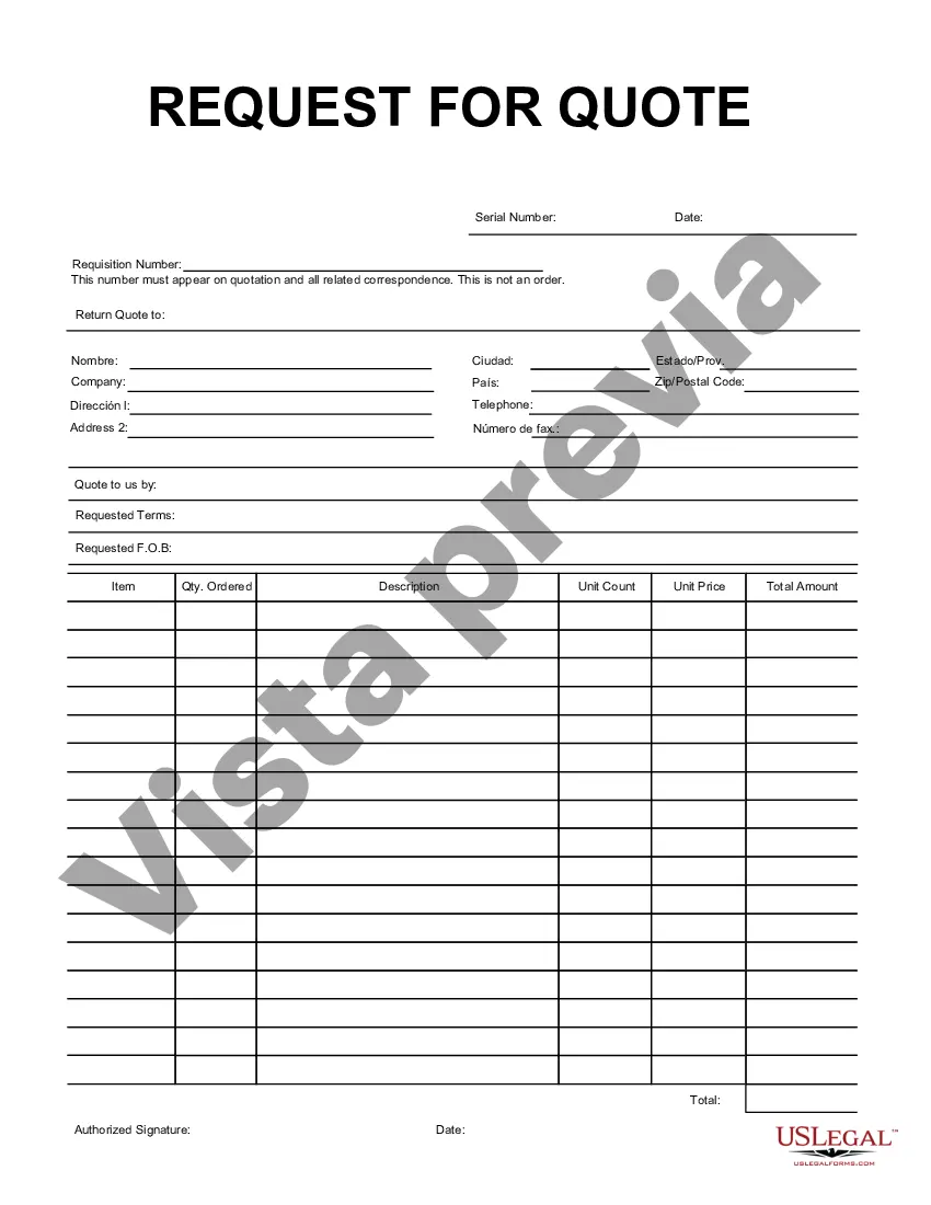 Preview Solicitud de presupuesto