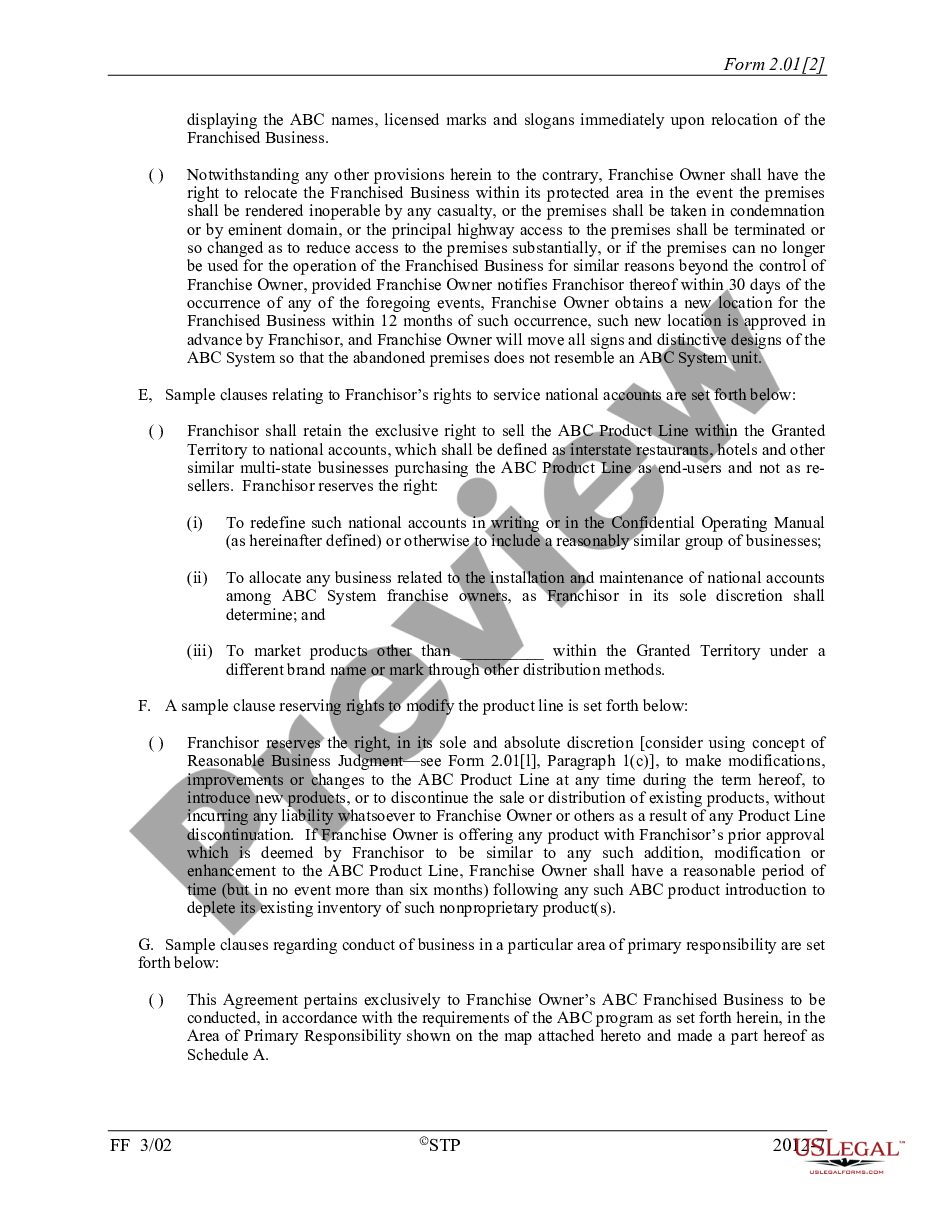 page 6 Annotations for Unit Franchise Agreement preview