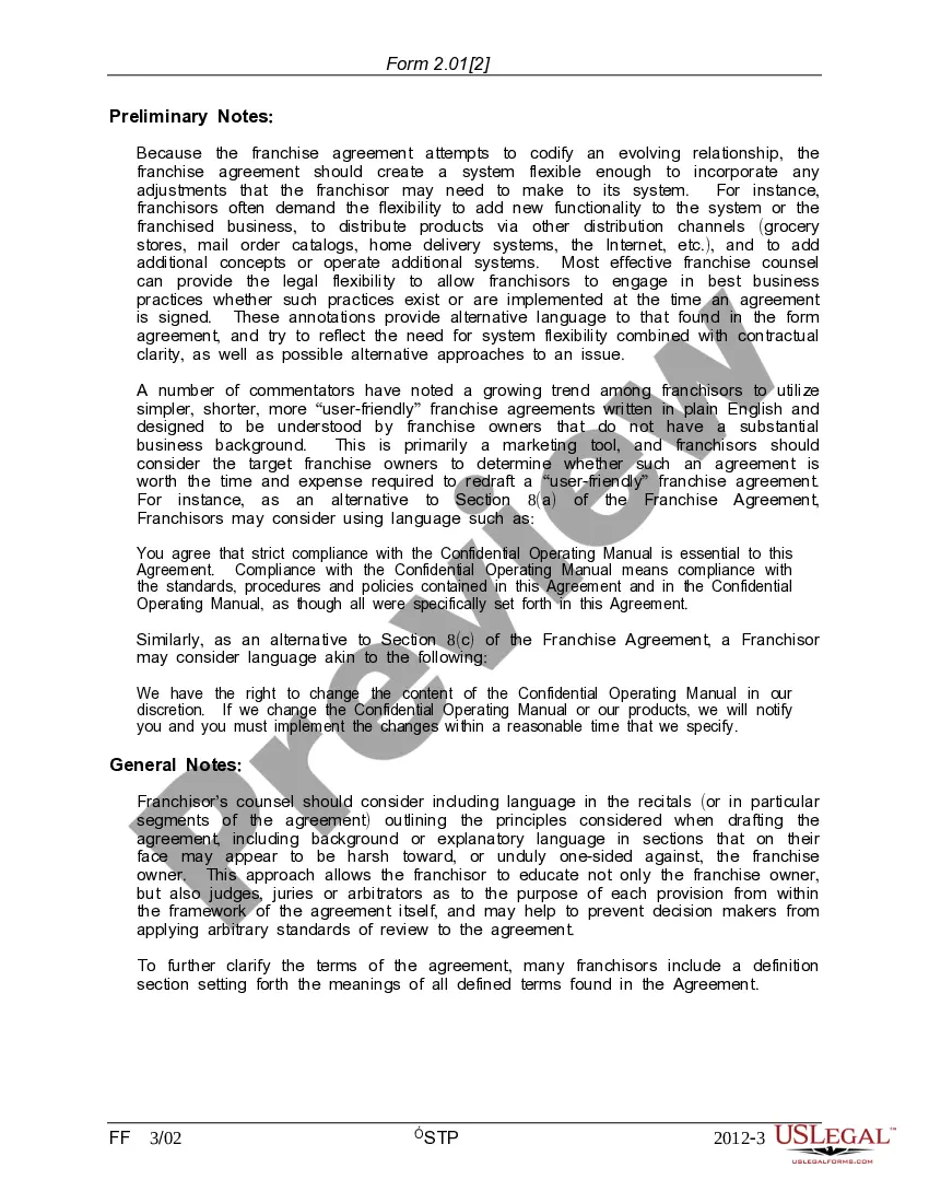 Get Annotations for Unit Franchise Agreement Preview Annotations for Unit Franchise Agreement