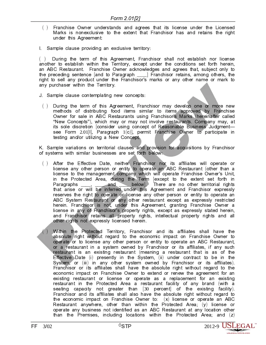 Get Annotations for Unit Franchise Agreement Preview Annotations for Unit Franchise Agreement