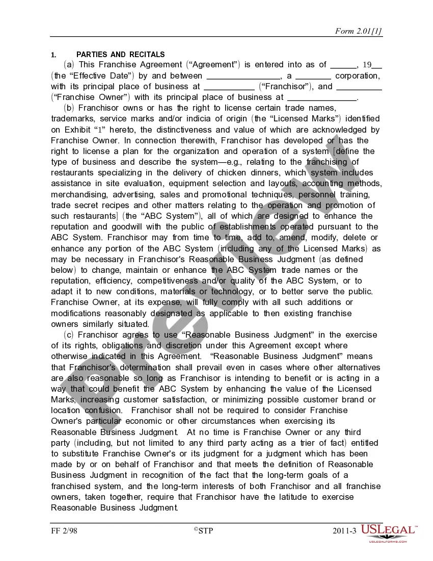 Get Franchise Agreement - Single Location, with Form of Personal Guaranty and Collateral Assignment of Lease Preview Franchise Agreement - Single Location, with Form of Personal Guaranty and Collateral Assignment of Lease