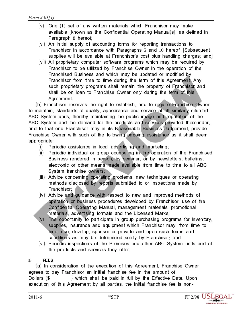 Get Franchise Agreement - Single Location, with Form of Personal Guaranty and Collateral Assignment of Lease Preview Franchise Agreement - Single Location, with Form of Personal Guaranty and Collateral Assignment of Lease