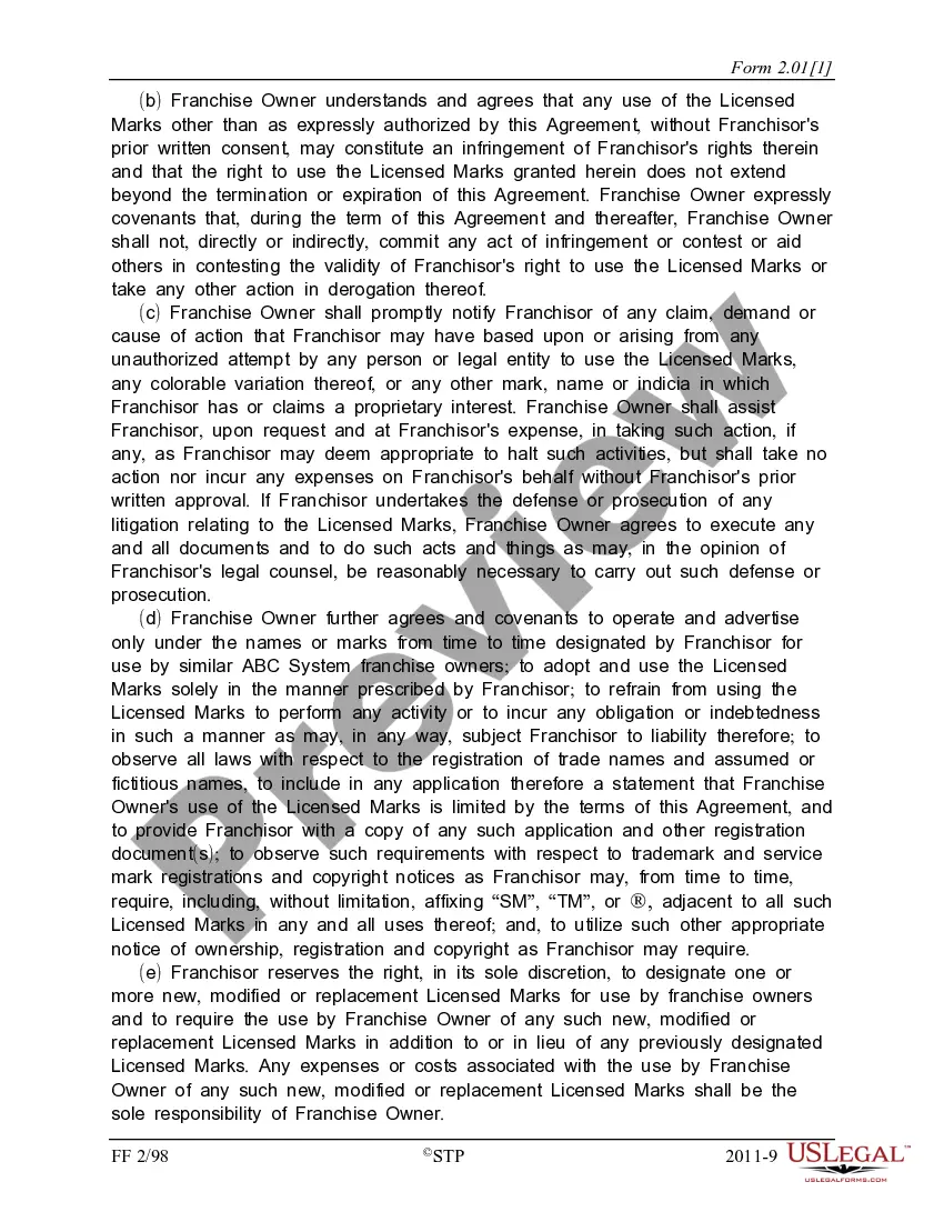 Get Franchise Agreement - Single Location, with Form of Personal Guaranty and Collateral Assignment of Lease Preview Franchise Agreement - Single Location, with Form of Personal Guaranty and Collateral Assignment of Lease