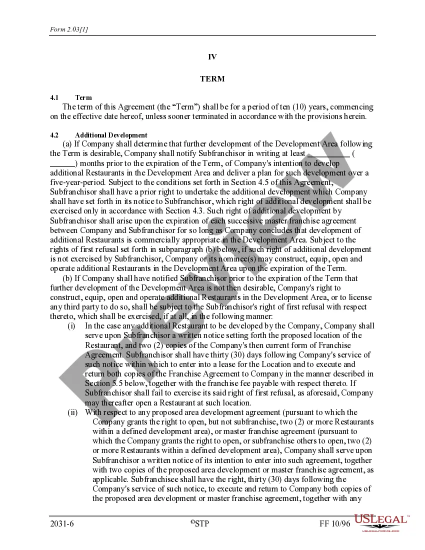 Get Master Franchise Agreement Preview Master Franchise Agreement
