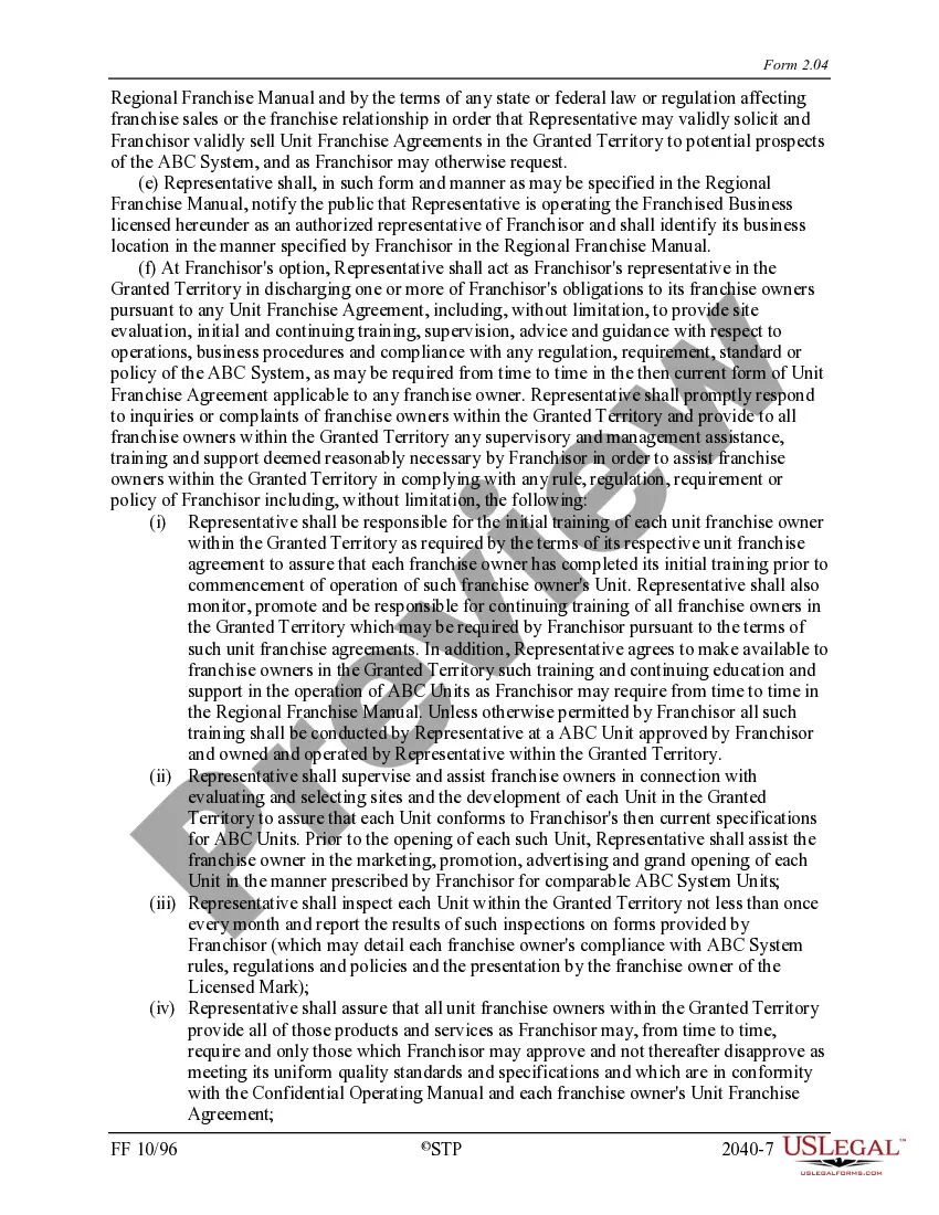 Get Area Representative Agreement Preview Area Representative Agreement