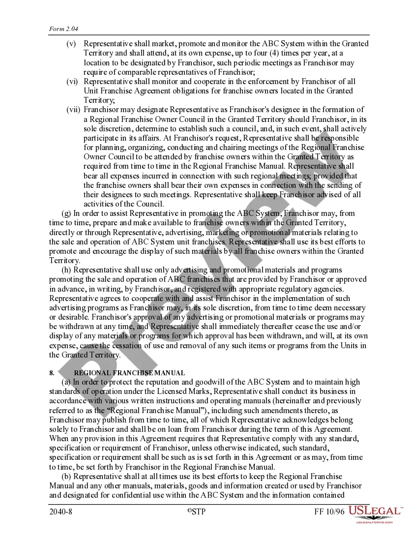 Get Area Representative Agreement Preview Area Representative Agreement