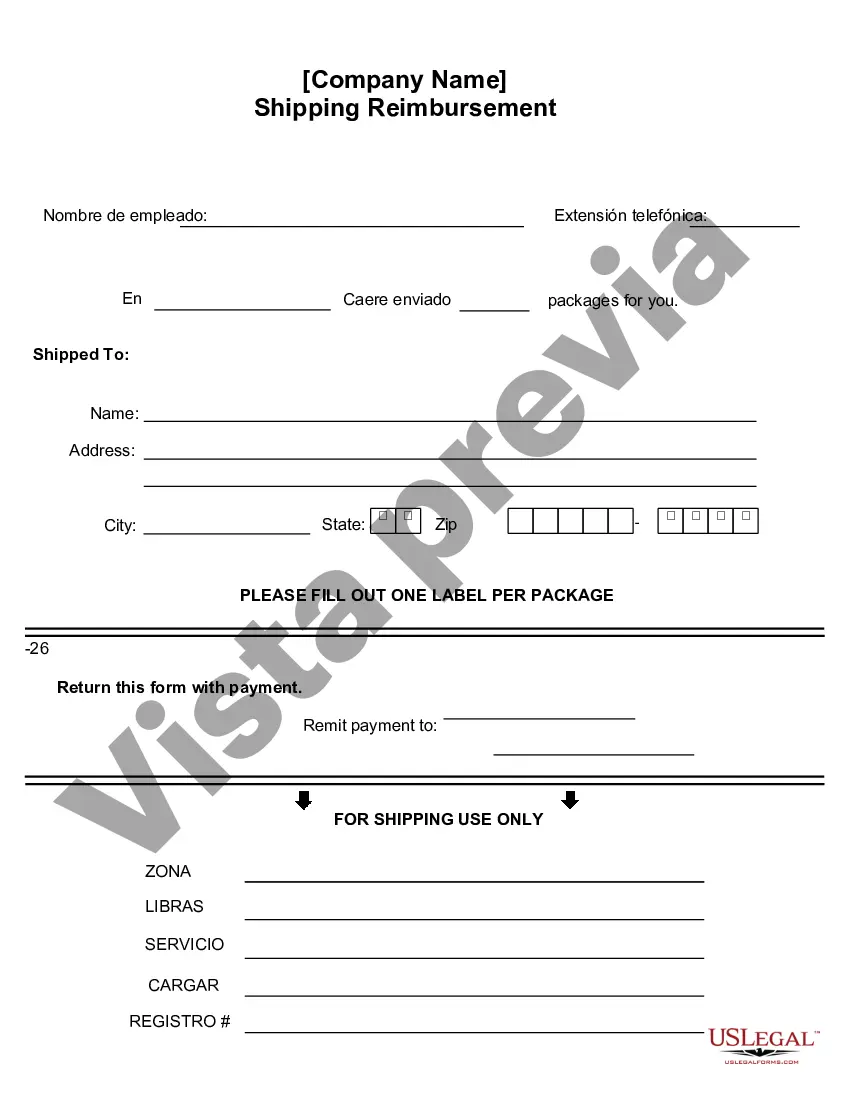 Preview Reembolso de envío