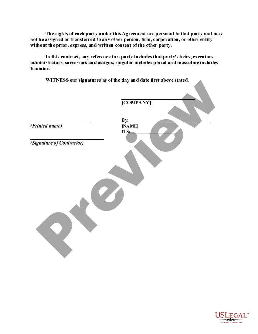 Get Contract with Independent Contractor with Confidentiality Agreement and Covenant Not to Compete Preview Contract with Independent Contractor with Confidentiality Agreement and Covenant Not to Compete