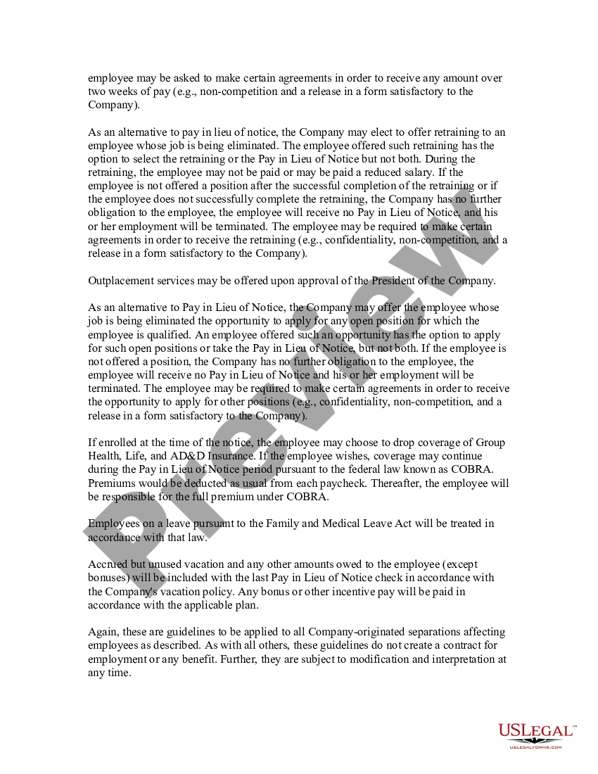 Rhode island pay in lieu of notice guidelines pay lieu us legal forms