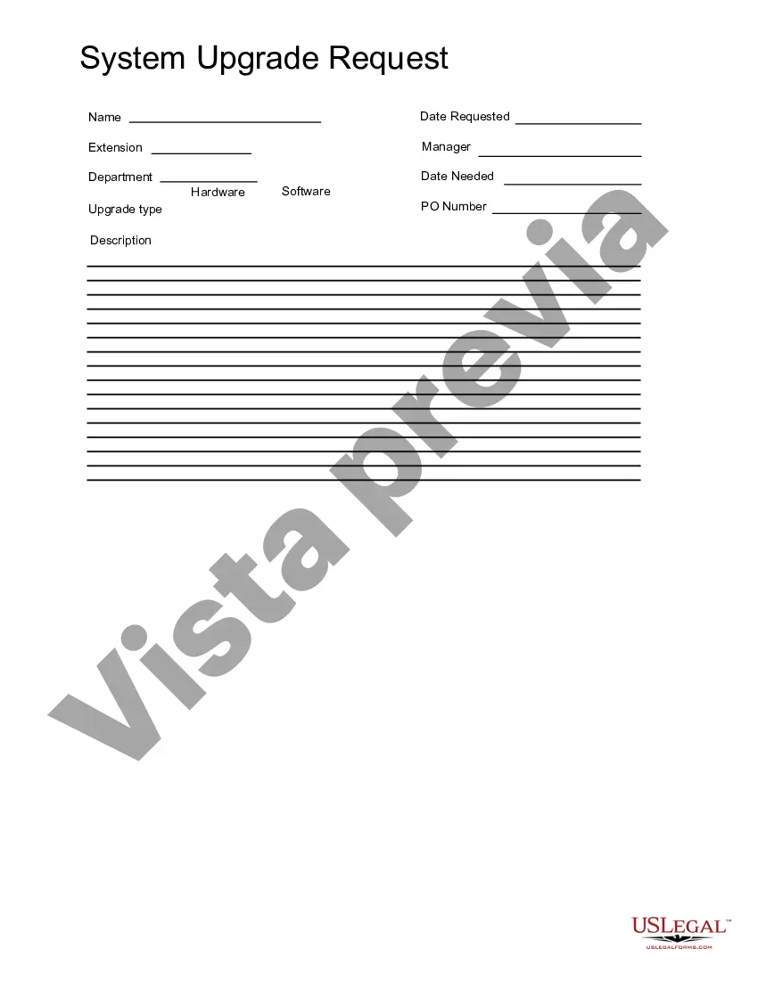 Preview Solicitud de actualización del sistema