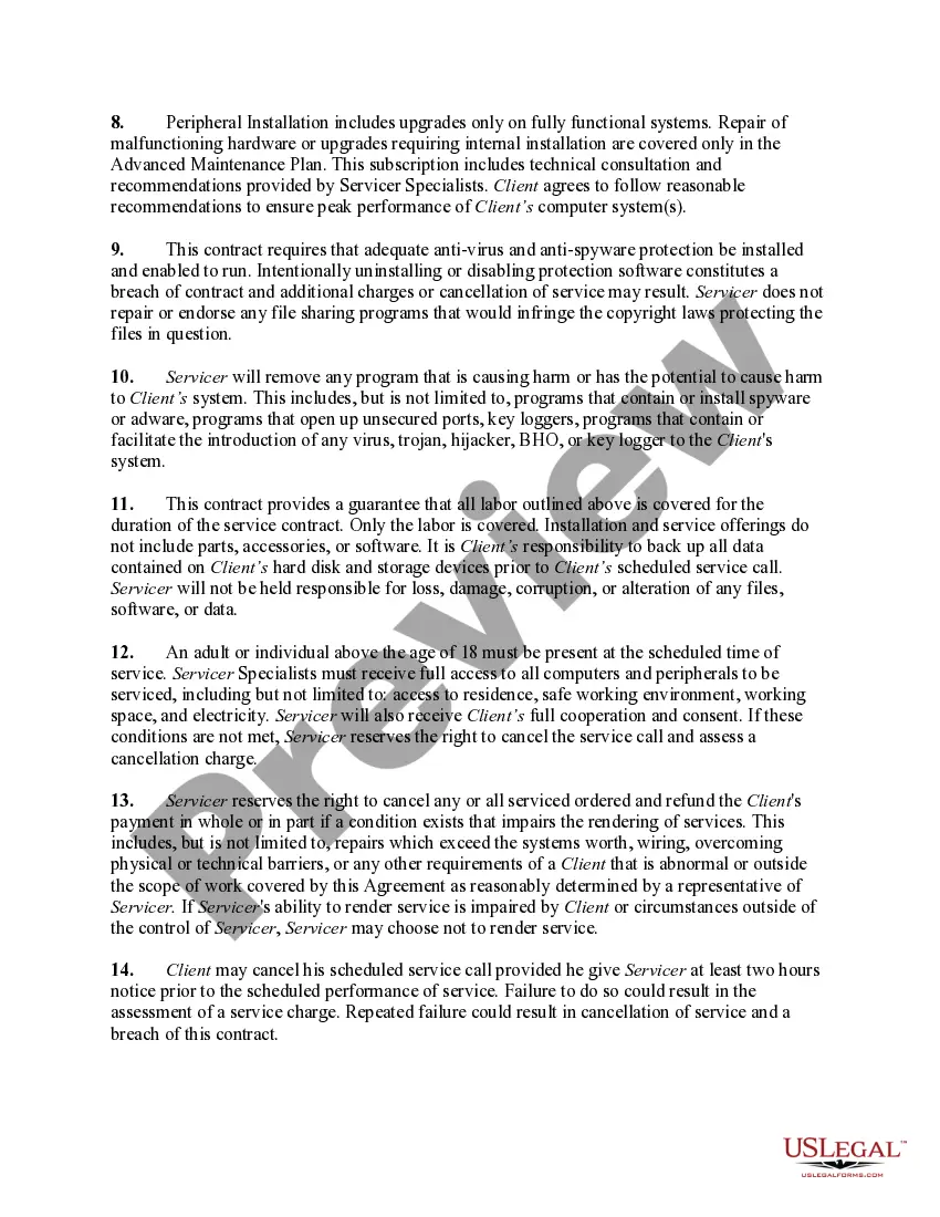 Get Maintenance Contract for Personal Computers Preview Maintenance Contract for Personal Computers