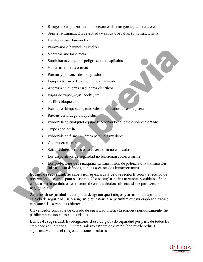 Preview Normas de seguridad en el lugar de trabajo