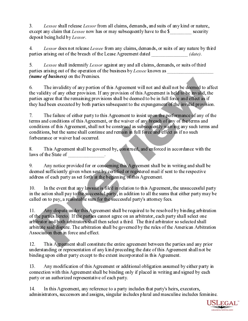 Preview Early Termination of Lease-Mutual Consent-Breach