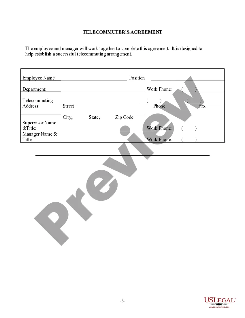 Get Telecommuting Policy Preview Telecommuting Policy
