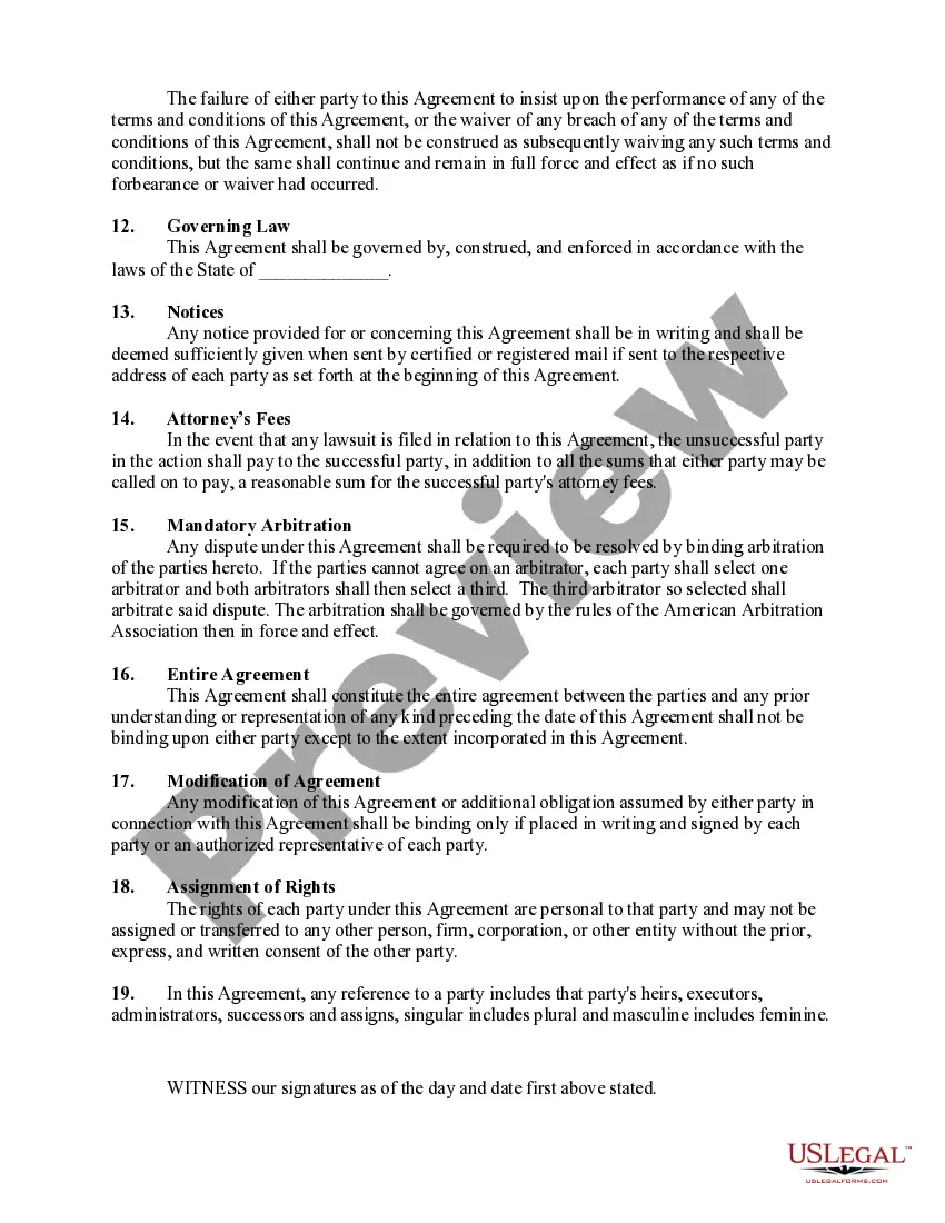 Preview Tenancy-in-Common Agreement-Equal shares