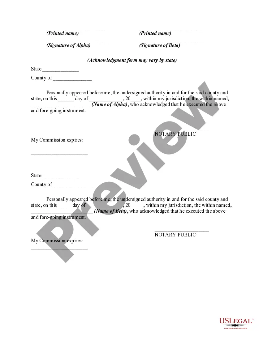 Preview Tenancy-in-Common Agreement-Equal shares