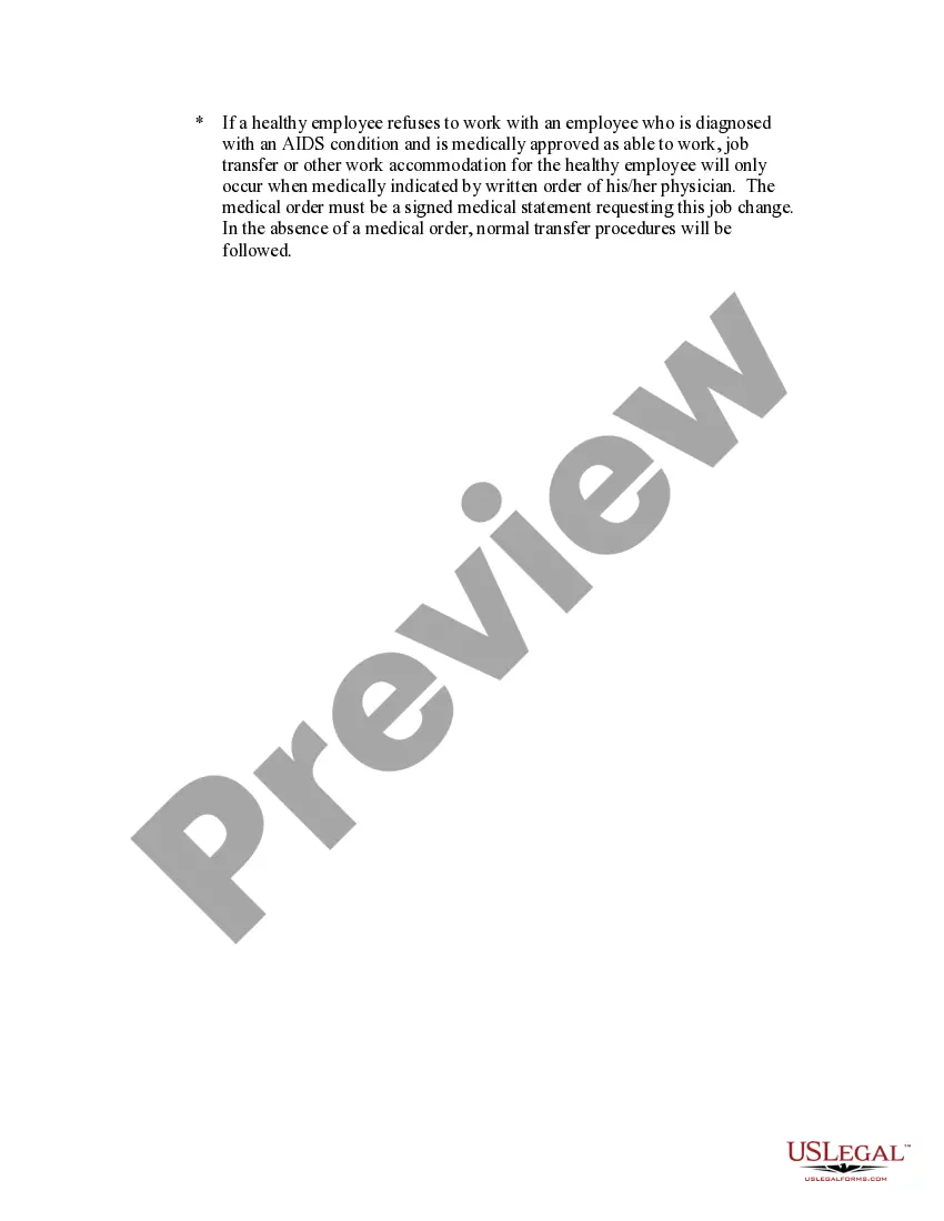 Preview Company Policy on AIDS