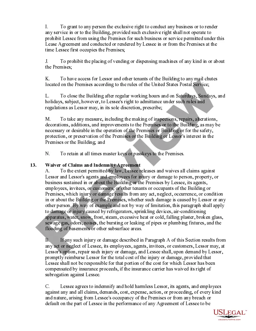 Preview Office Space Lease-Pay Pro-rata Share of Expenses