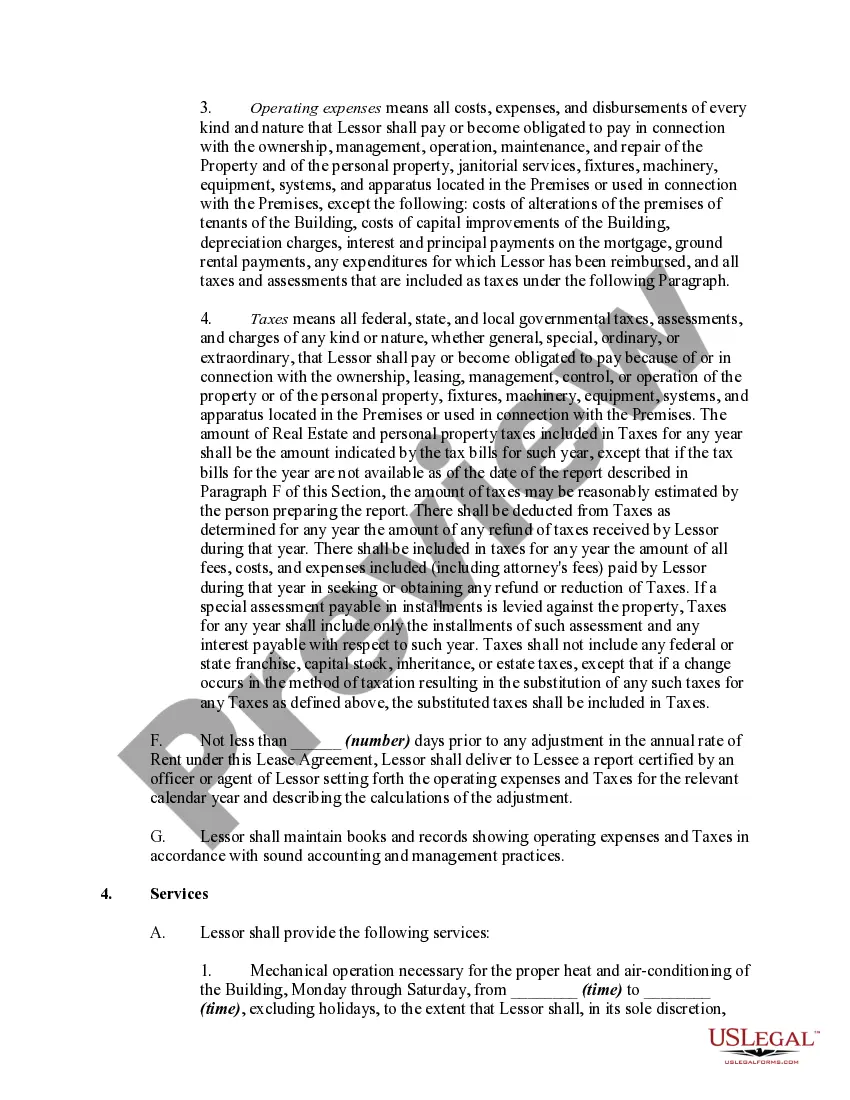 Preview Office Space Lease-Pay Pro-rata Share of Expenses