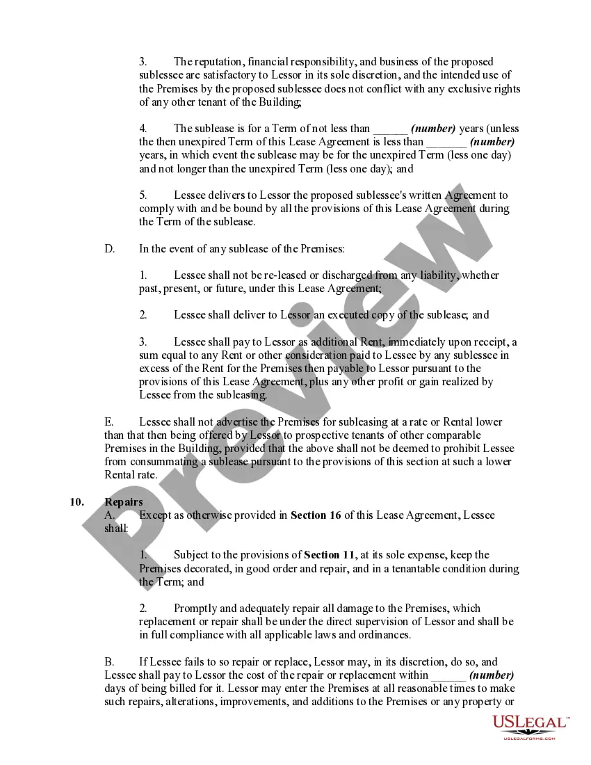 Preview Office Space Lease-Pay Pro-rata Share of Expenses