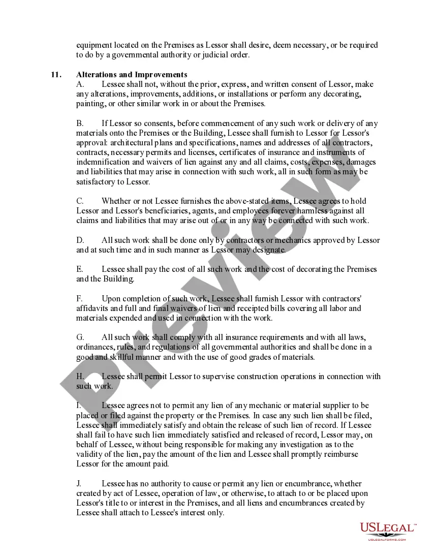 Preview Office Space Lease-Pay Pro-rata Share of Expenses