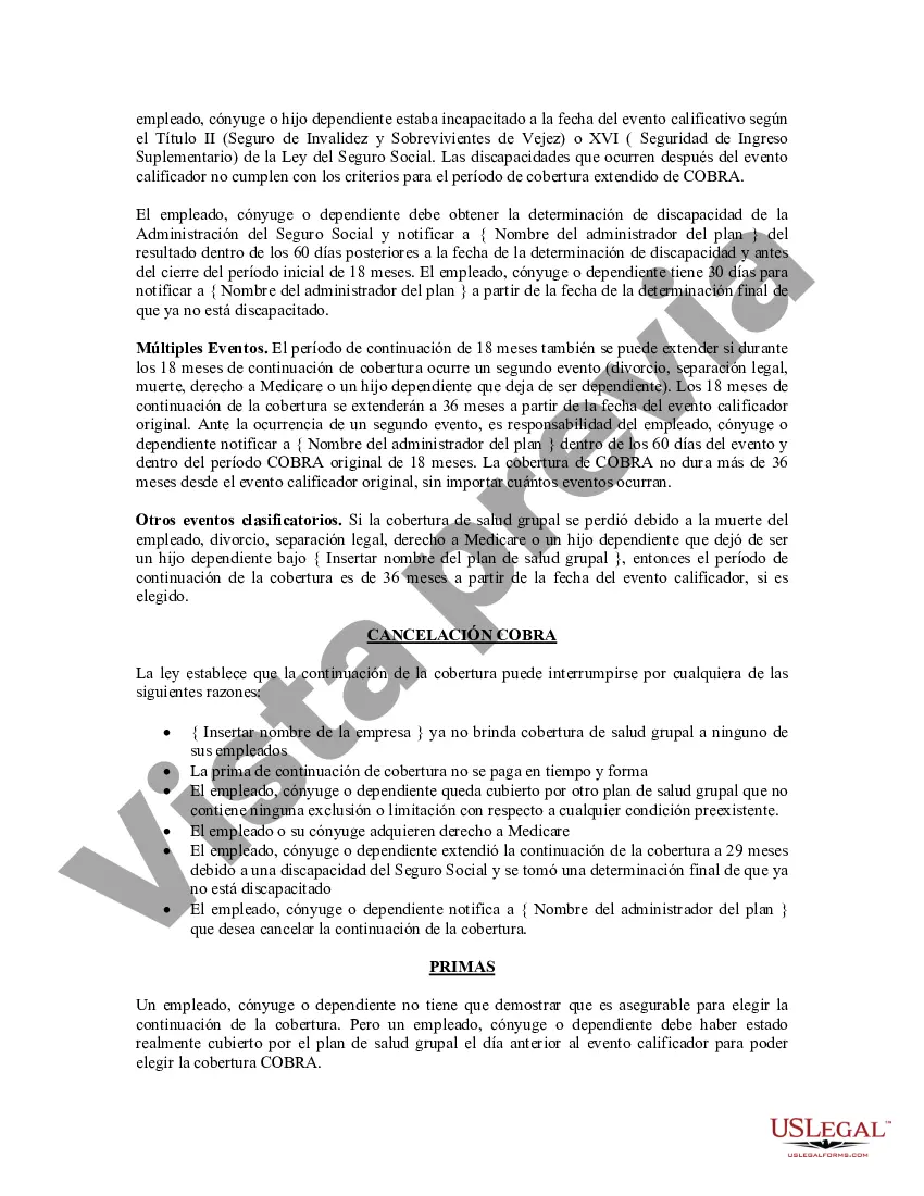 Preview Resumen de derechos y obligaciones bajo COBRA